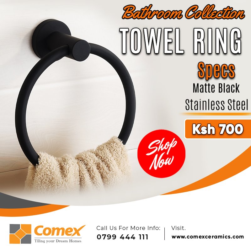 Bathroom towel ring