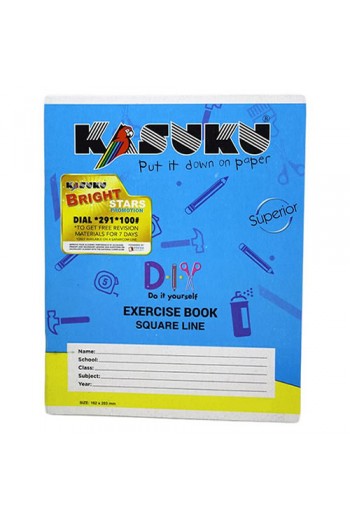 KASUKU EXERCISE 120 PAGES BOOK SIZE 162 X 203MM SQUARE